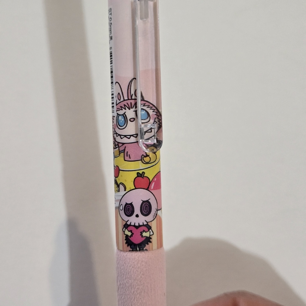 🍒🍒 Light Pink Labubu Pen With Cushion Grip